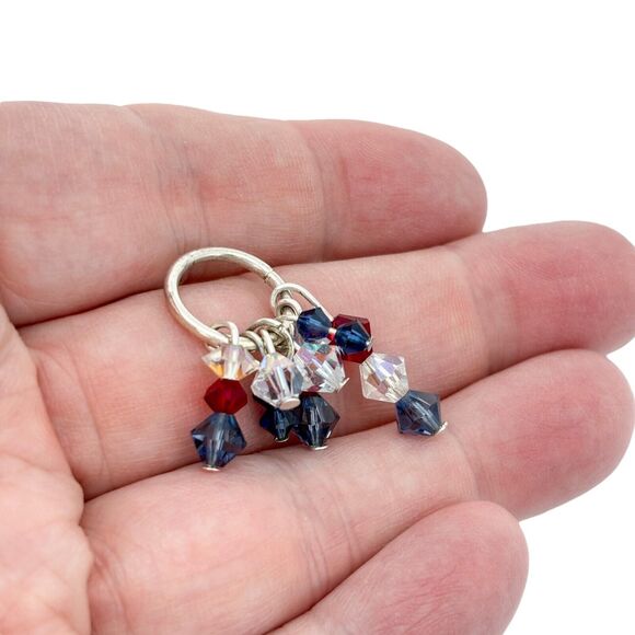 Vintage Silver-Tone 3.6cm Crystal Dangle Pendant - Picture 1 of 4